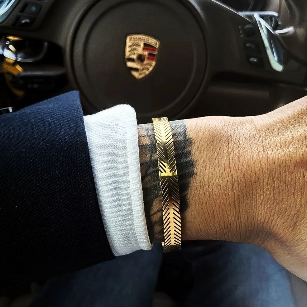 Men's Gold Cuff Bracelet